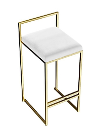 Bar Sandelyesi Gold Beyaz