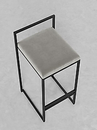 Bar Sandelyesi Siyah Gri