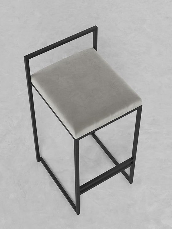 Bar Sandelyesi Siyah Gri