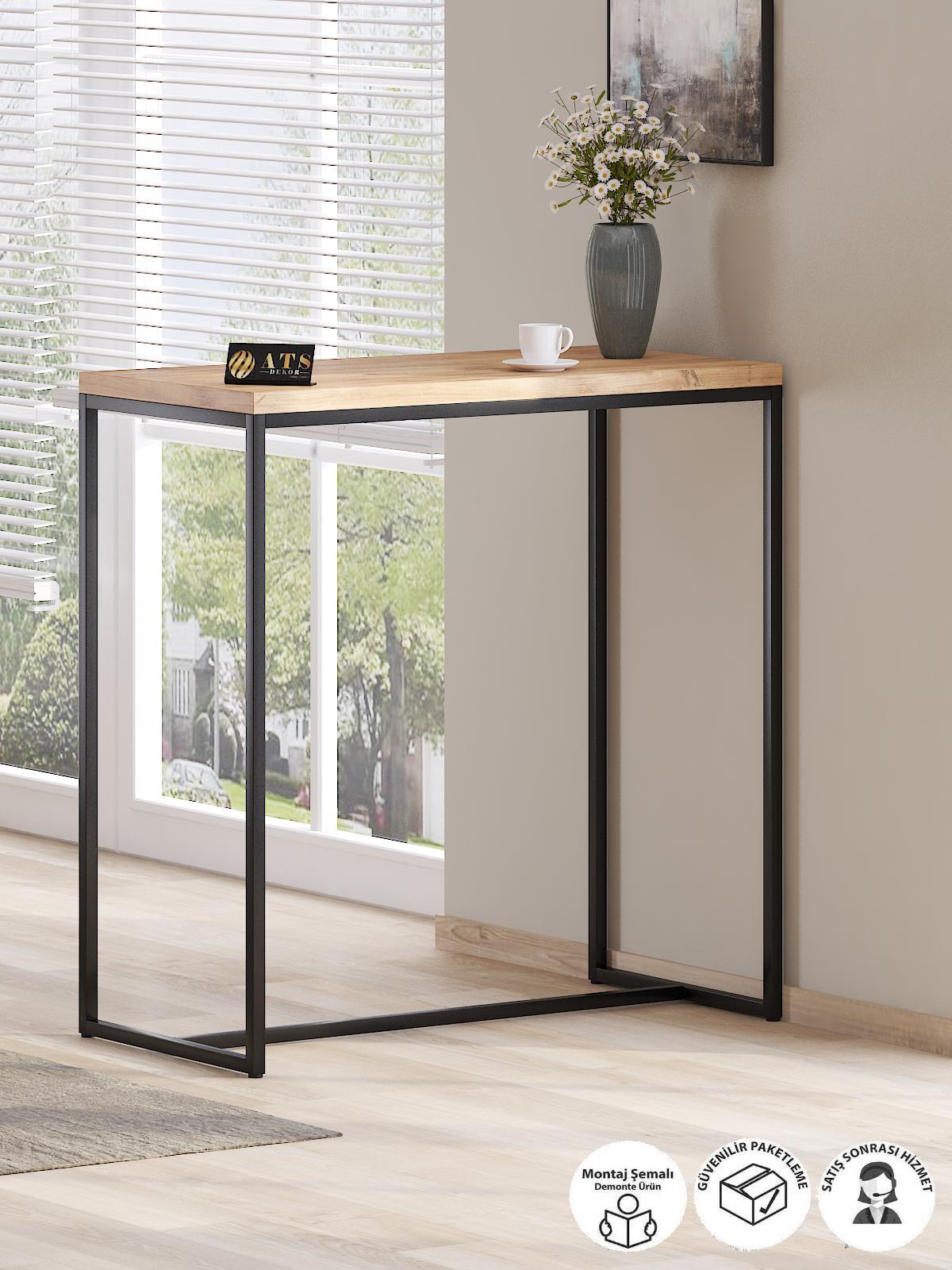 Bar Masası & Mutfak Adası  Siyah Atlantikçam