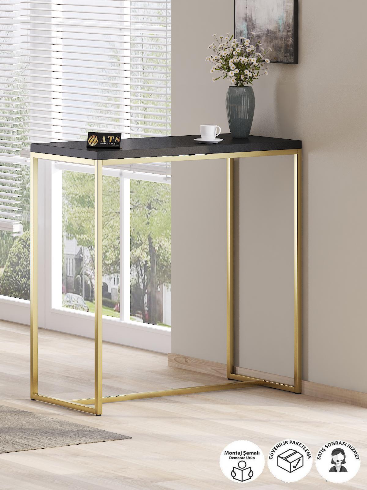 Bar Masası & Mutfak Adası  Gold Siyah